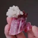 Elbaite - Tourmaline with Quartz and HYALITE - image 2