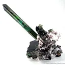 Elbaite Tourmaline with Quartz, Cleavelandite & Lepidolite on Tourmaline - image 4