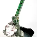 Elbaite Tourmaline with Quartz, Cleavelandite & Lepidolite on Tourmaline - image 1