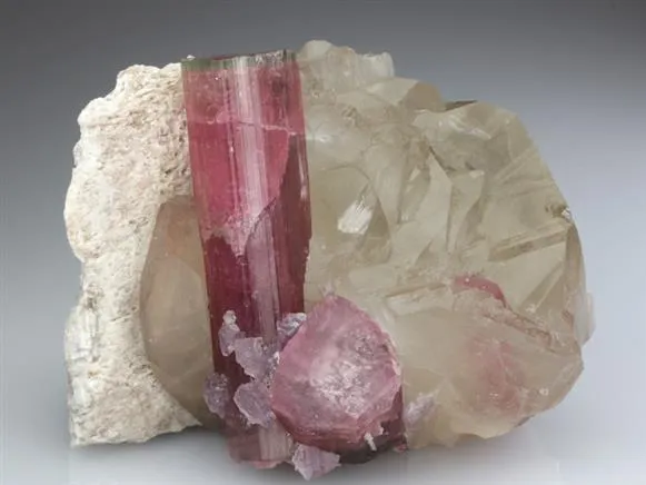 Elbaite Tourmaline with Quartz image