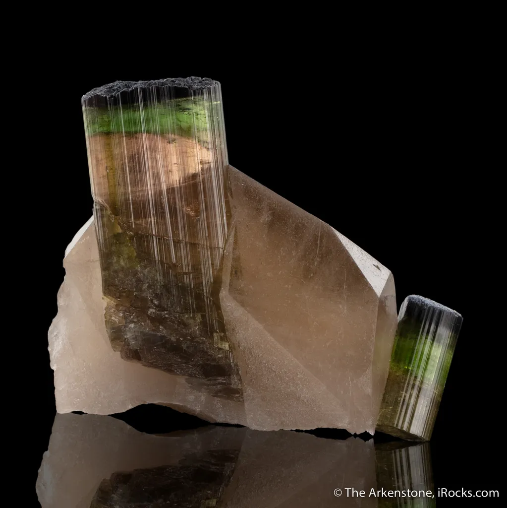 Elbaite Tourmaline with Quartz image