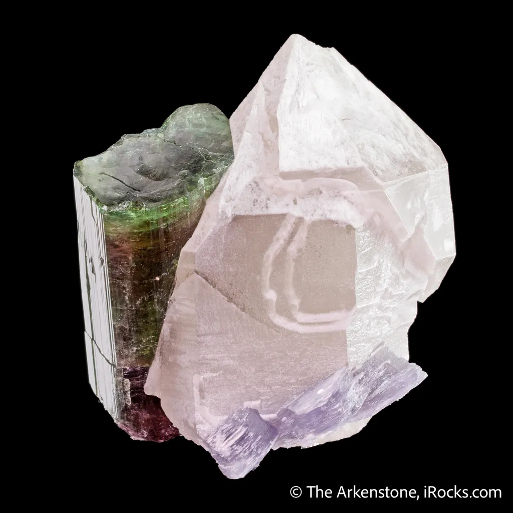 Elbaite Tourmaline with Quartz & Lepidolite - image 3