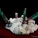 Elbaite Tourmaline with Quartz & Lepidolite on Cleavelandite - image 1