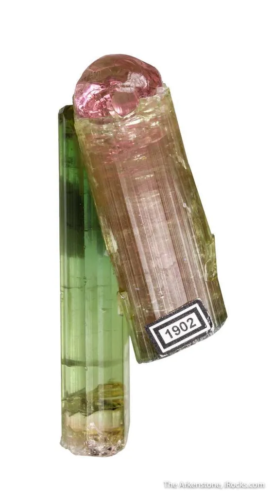 Elbaite Tourmaline with rare "gem nodule" image