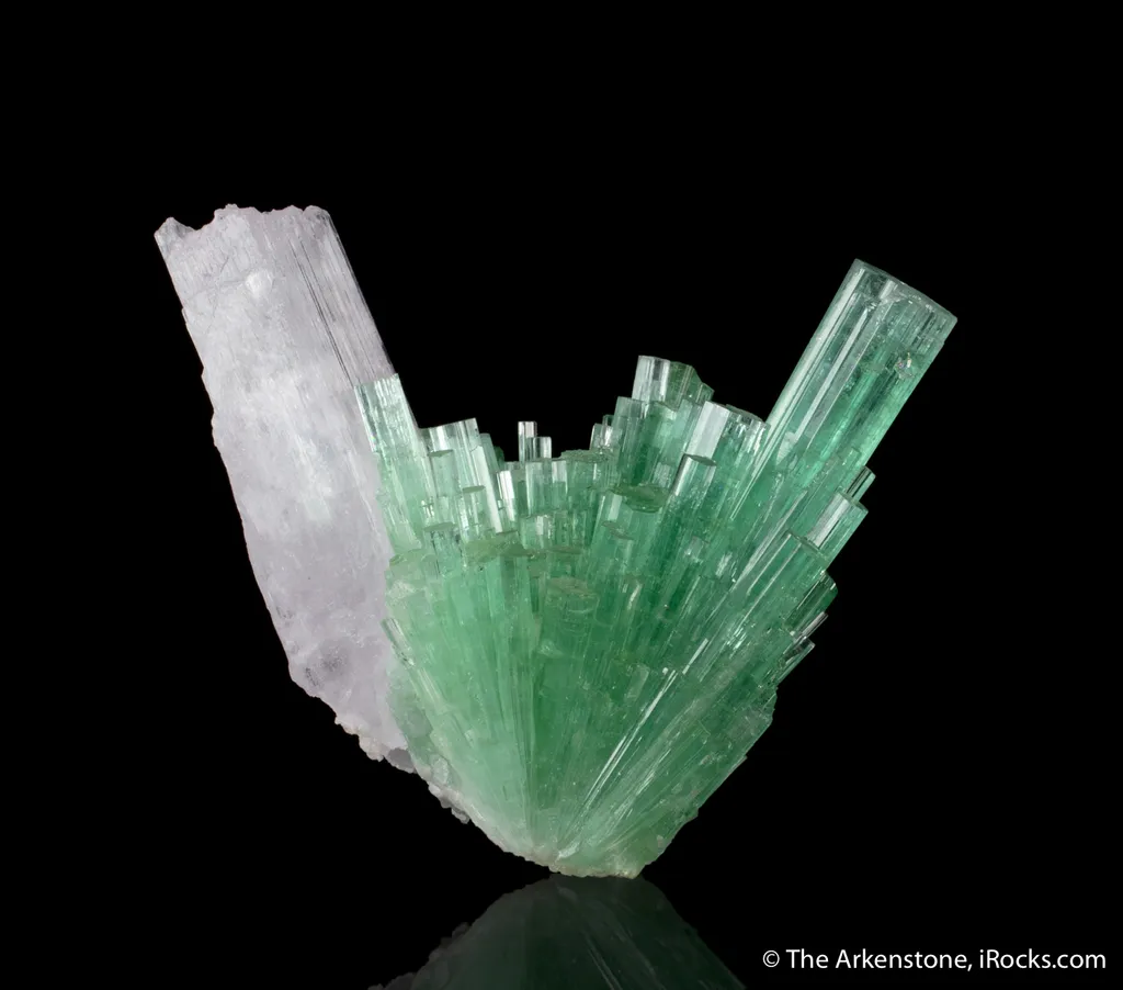 Elbaite Tourmaline with Spodumene var. Kunzite image