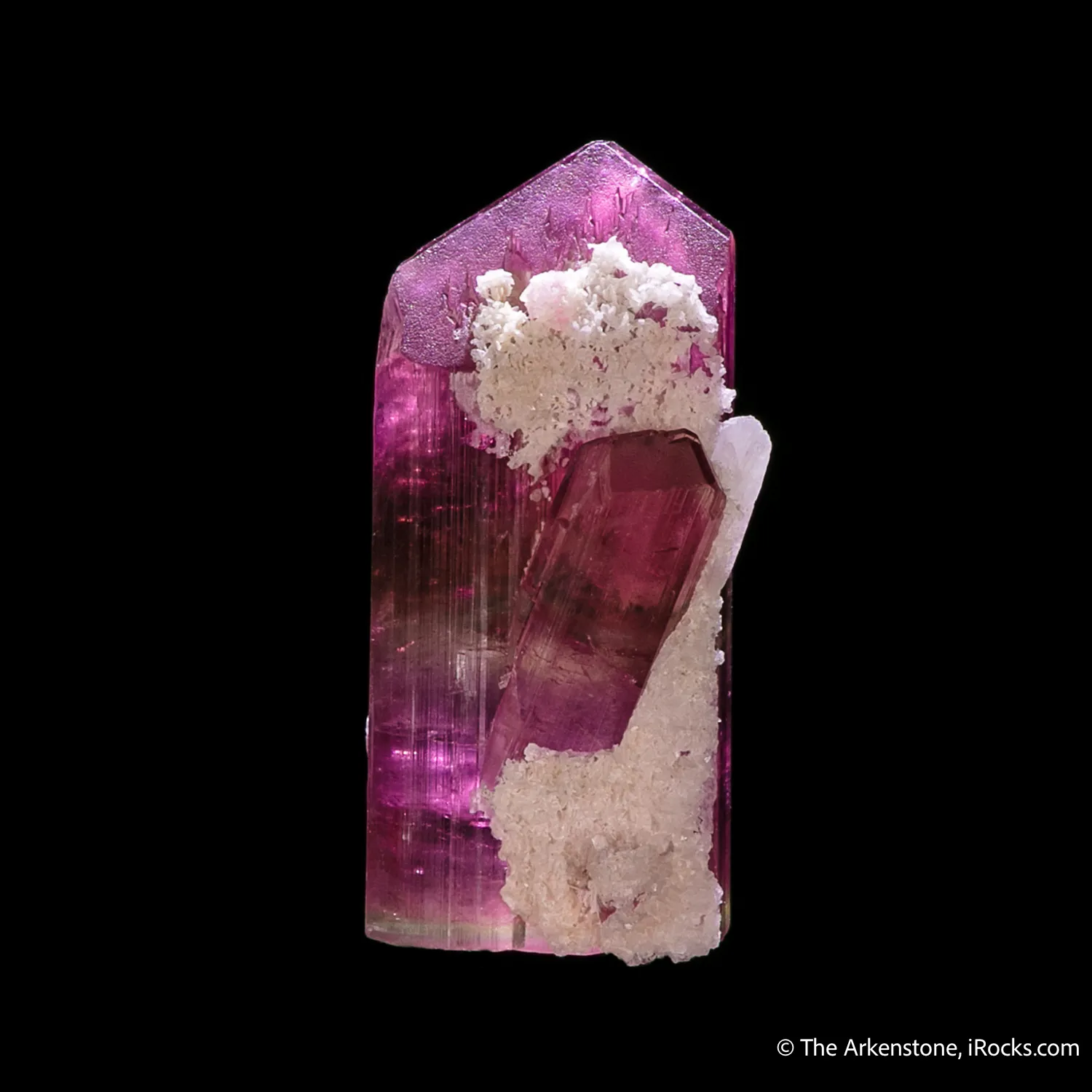 Elbaite Tourmaline with Stilbite - image 1