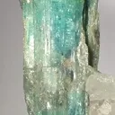Elbaite (Var: Cuprian Elbaite), Quartz (Var: Milky Quartz) - image 2