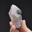 Elbaite var. Indicolite in Quartz with Lepidolite - image 2