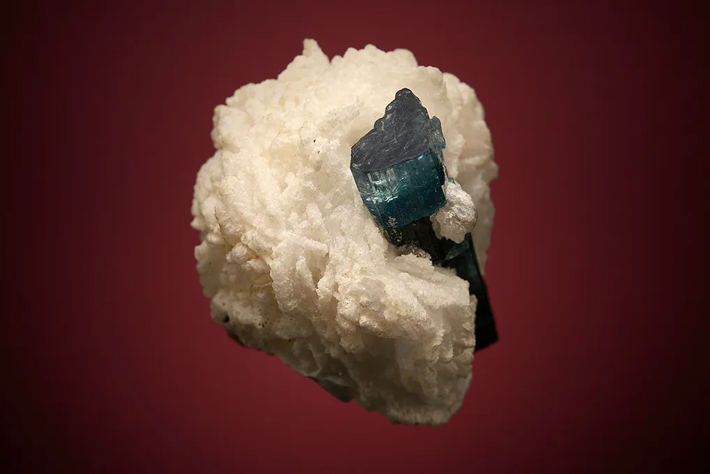 Elbaite var. Indicolite with Albite - image 2