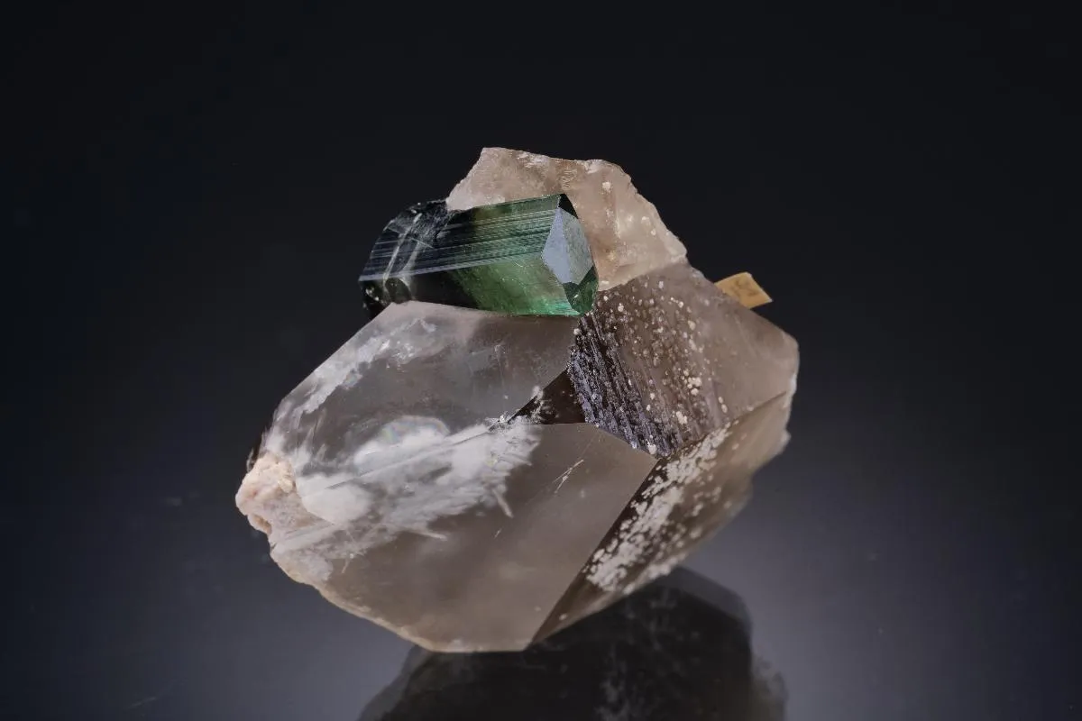 Elbaite var. Verdelite on Quartz - image 1