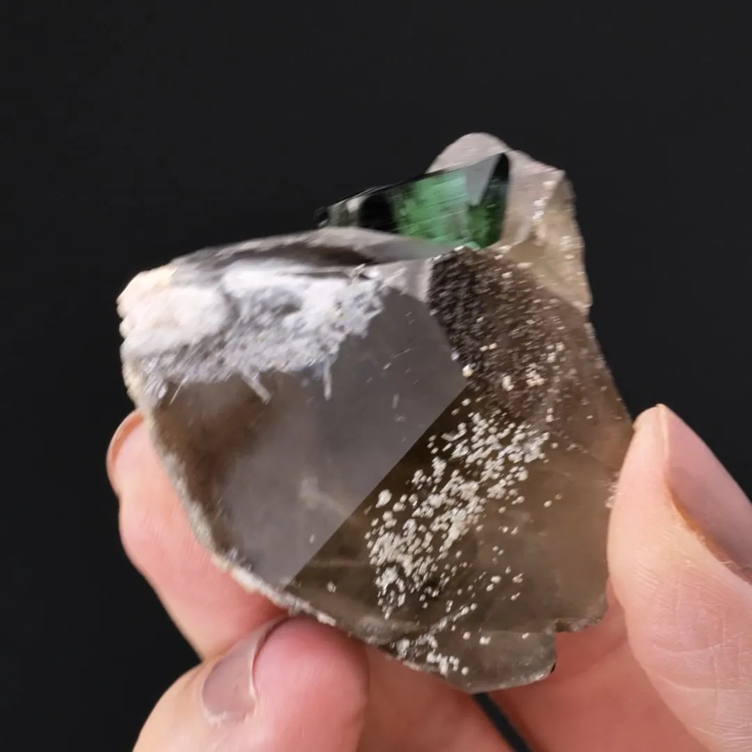 Elbaite var. Verdelite on Quartz - image 2
