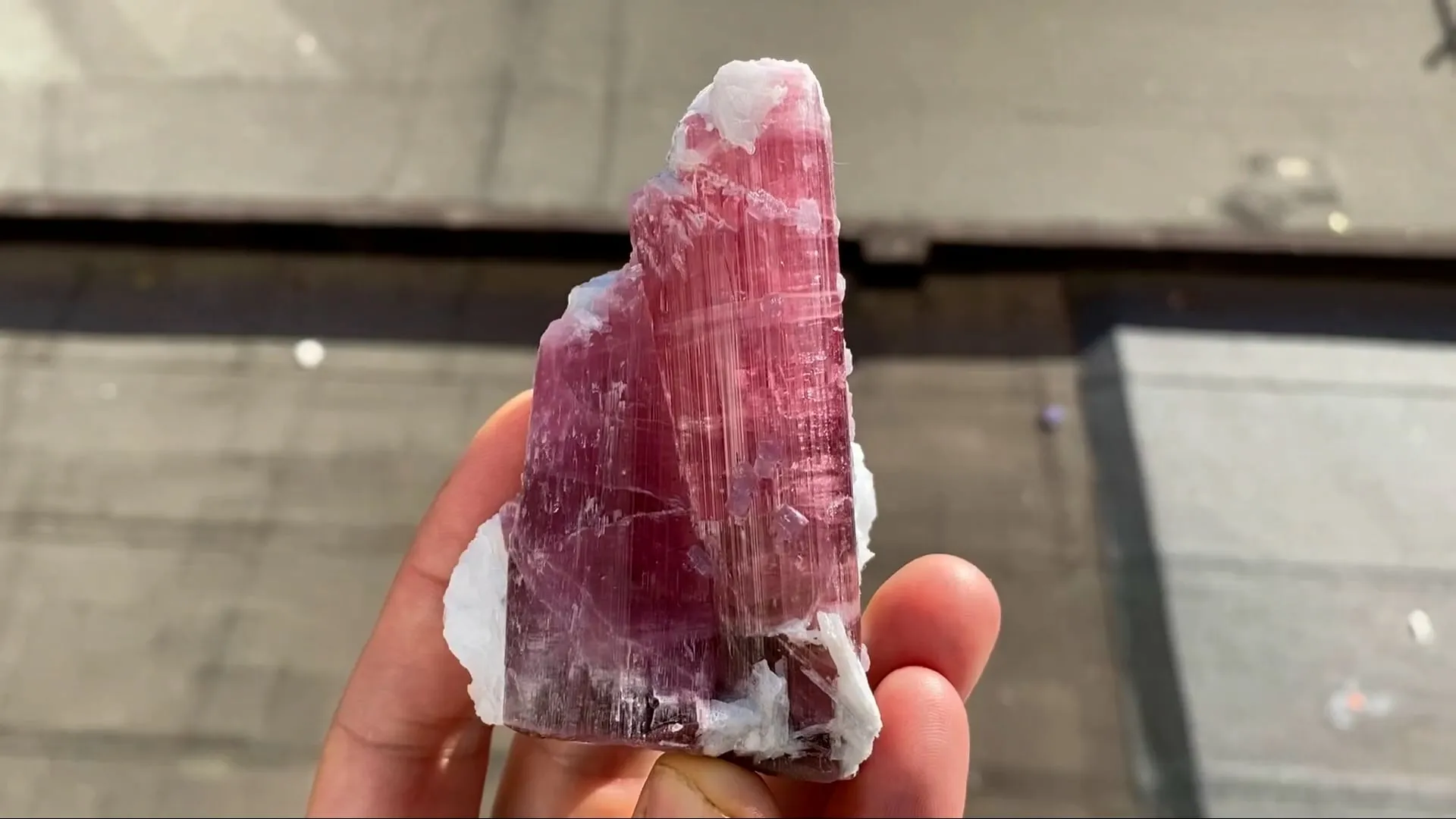 Elbaite variety Rubellite with Lepidolite and Clevelandite - image 7