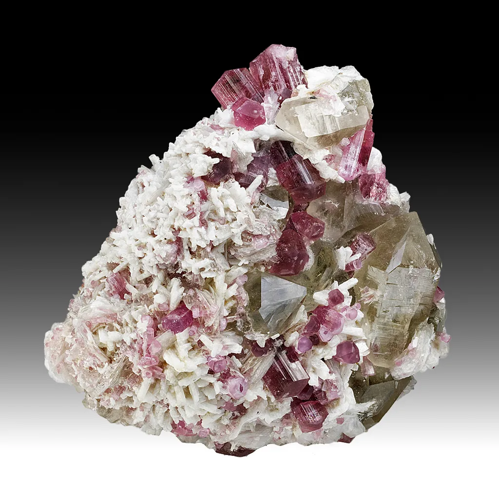 Elbaite with Albite, Quartz image