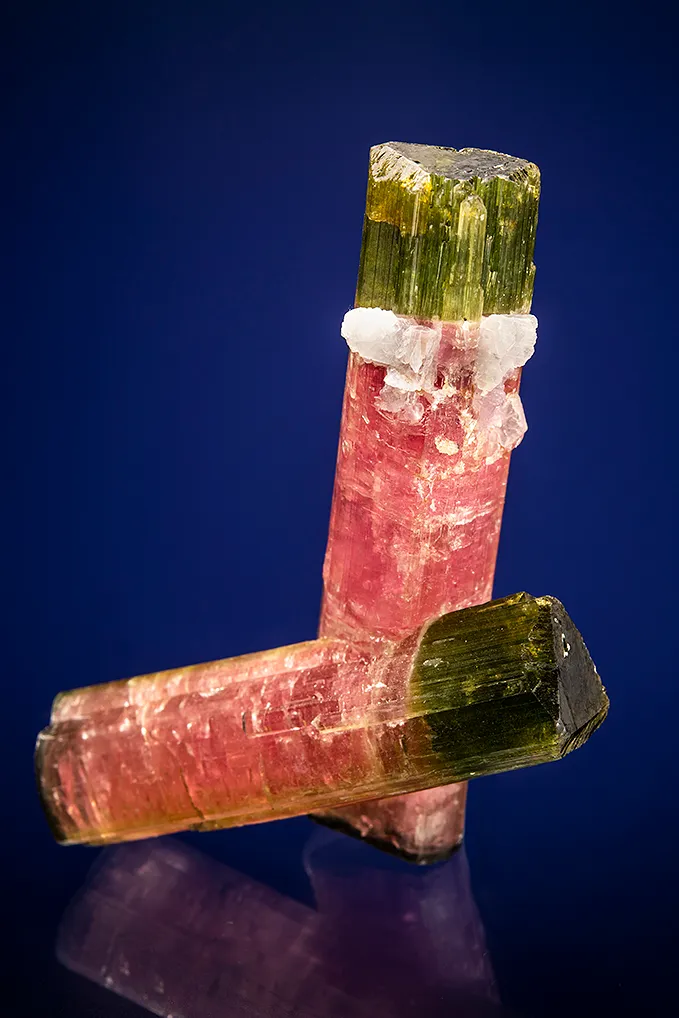 Elbaite with Albite var. Cleavelandite (repaired) image