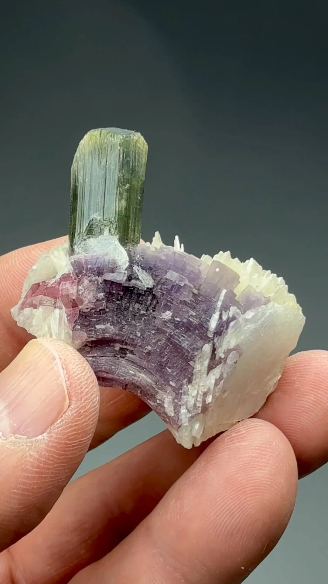Elbaite with Lepidolite, Albite - image 2