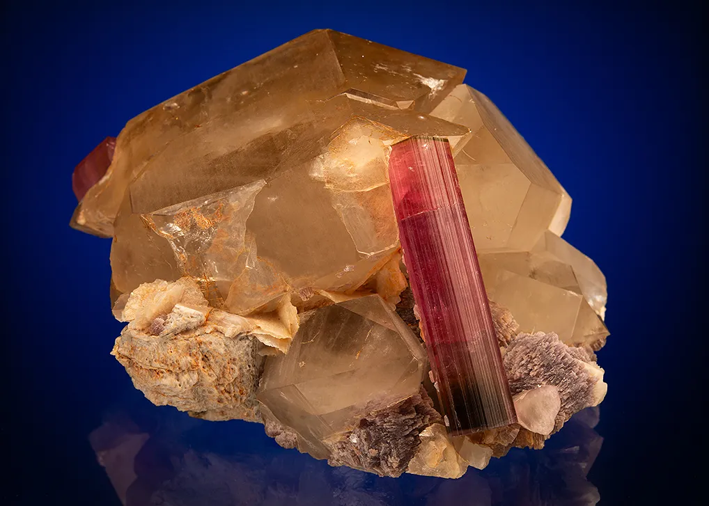 Elbaite with Lepidolite and Albite - image 2