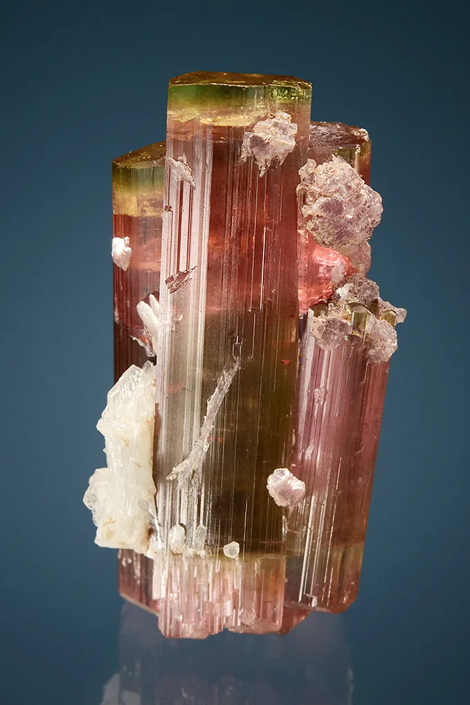 Elbaite with Lepidolite and Albite var. Cleavelandite - image 3