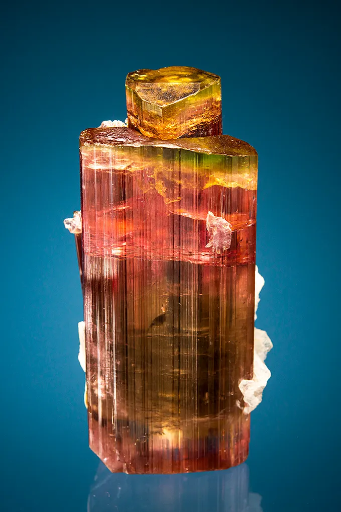 Elbaite with Lepidolite and Albite var. Cleavelandite image