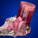 Elbaite with Lepidolite and Albite var. Cleavelandite - image 1