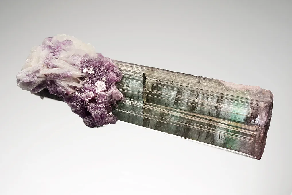 Elbaite with Lepidolite and Albite var. Cleavelandite - image 2