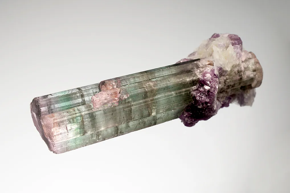 Elbaite with Lepidolite and Albite var. Cleavelandite - image 4