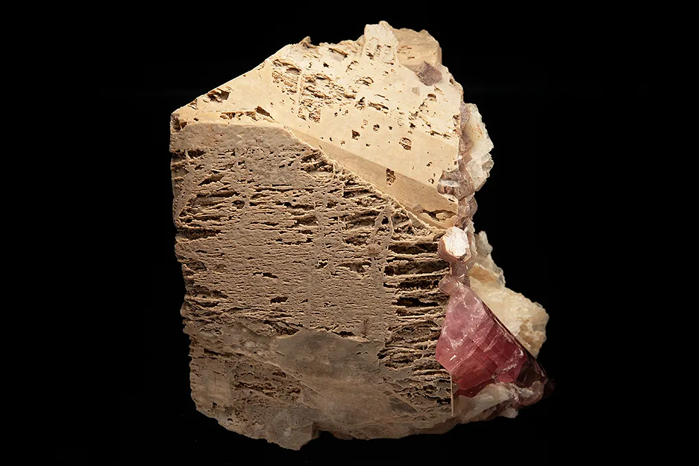 Elbaite with Lepidolite and Albite var. Cleavelandite on Microcline - image 5