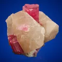 Elbaite with Lepidolite and Albite var. Cleavelandite on Quartz - image 4