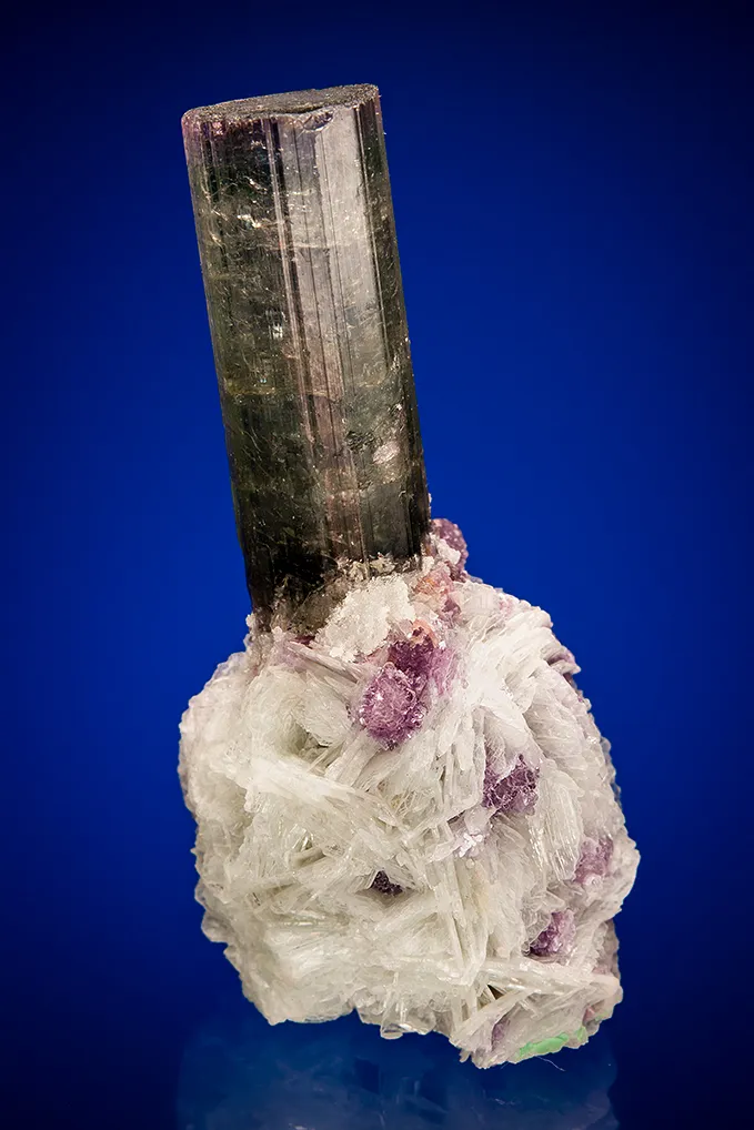 Elbaite with Lepidolite and Albite var. Cleavelandite (repaired) image