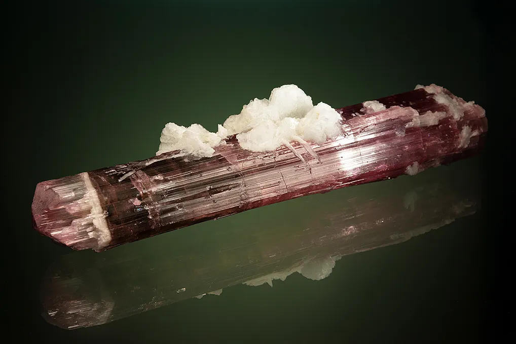Elbaite with Lepidolite and Albite var. Cleavelandite (repaired) - image 3