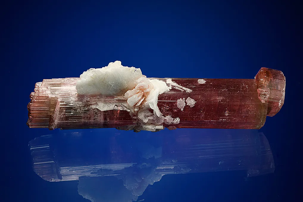 Elbaite with Lepidolite and Albite var. Cleavelandite (repaired) - image 2