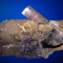 Elbaite with Lepidolite on Quartz (repaired) - image 4