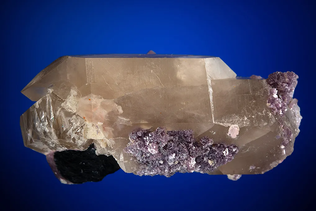 Elbaite with Lepidolite on Quartz (repaired) - image 5