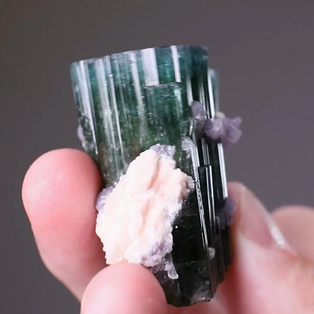 Elbaite with Lepidolite Tourmaline - image 2