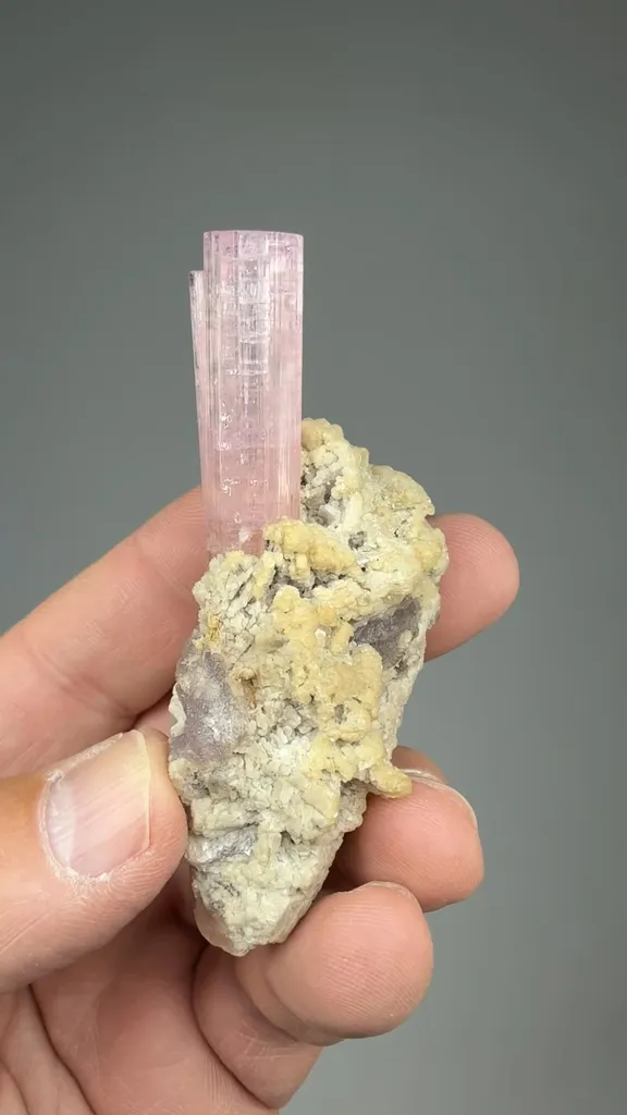 Elbaite with Microcline, Lepidolite - image 2