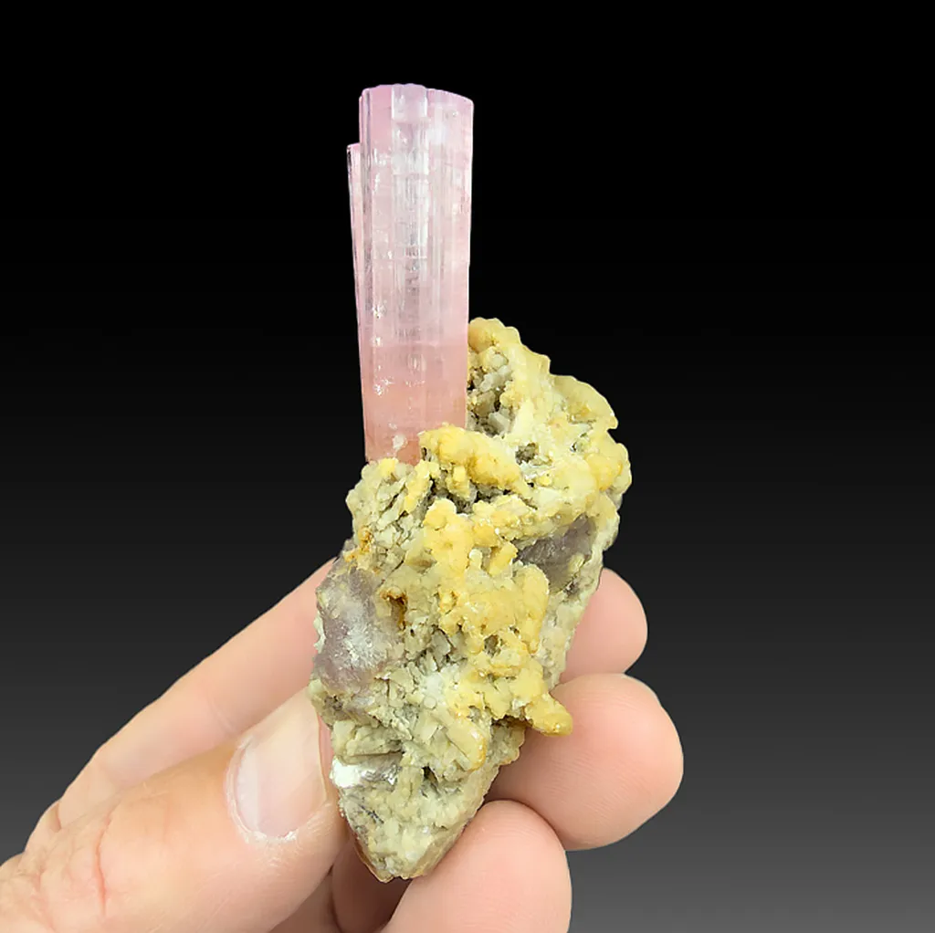 Elbaite with Microcline, Lepidolite image