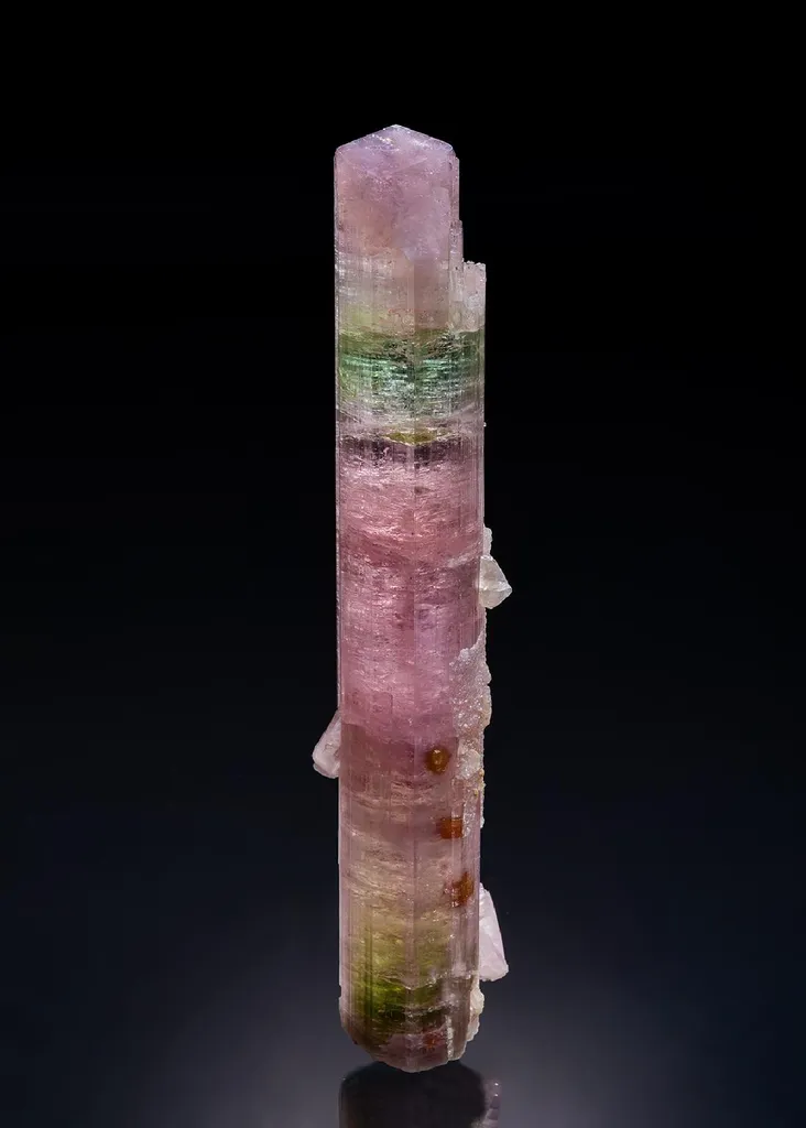 Elbaite with Microlite inclusions