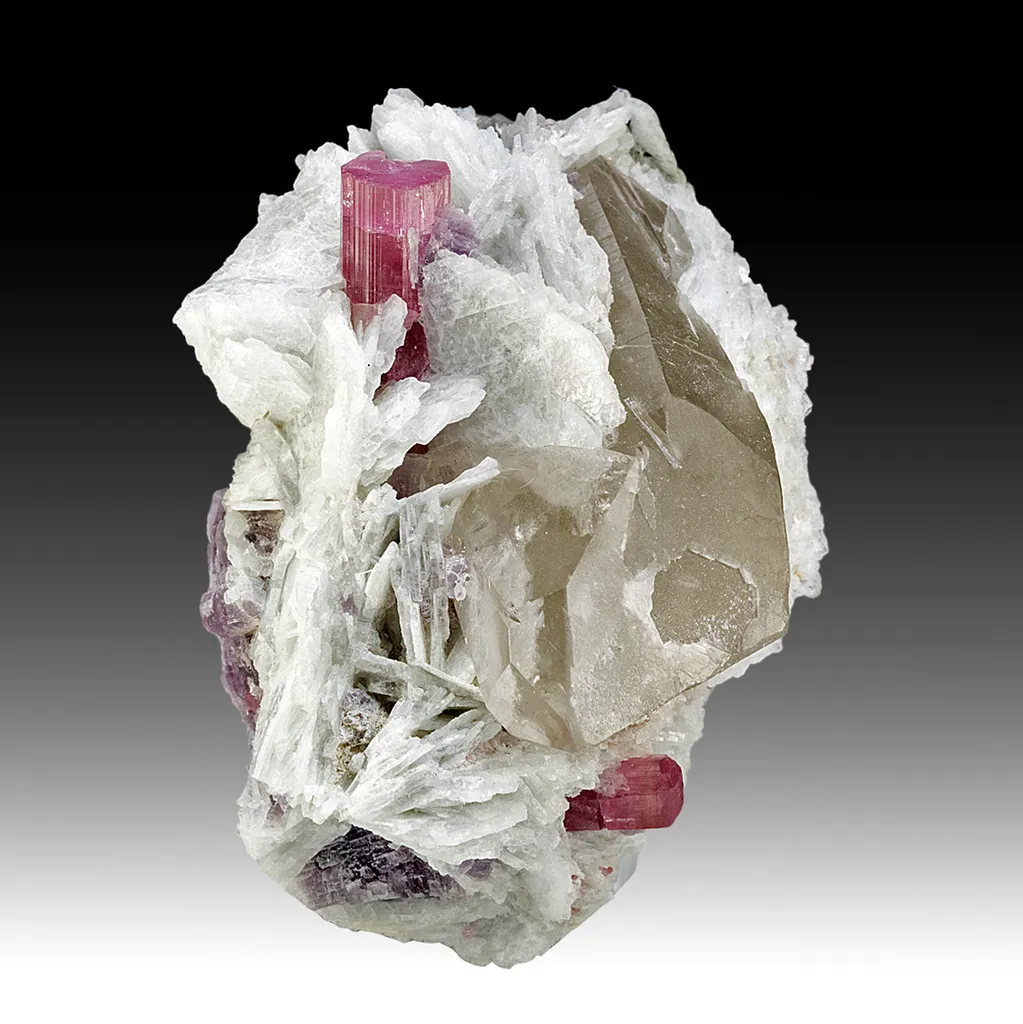 Elbaite with Quartz, Albite image