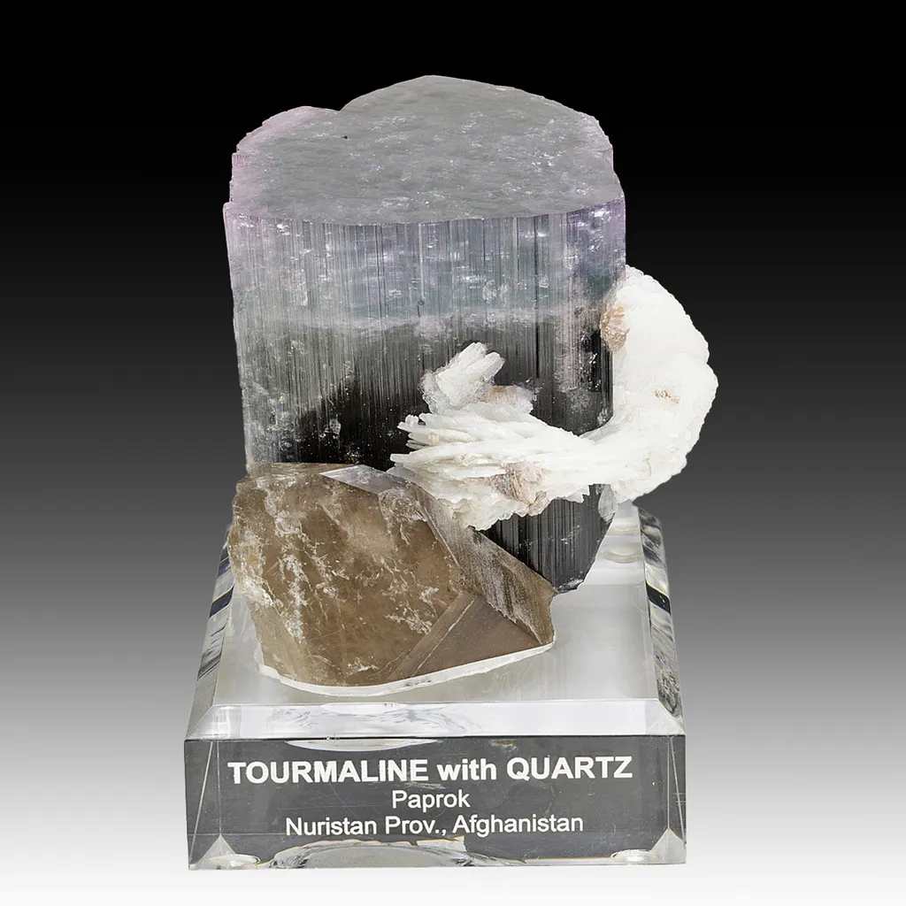 Elbaite with Quartz, Albite image