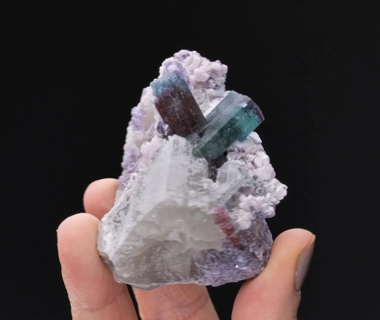 Elbaite with Quartz and Lepidolite - image 2