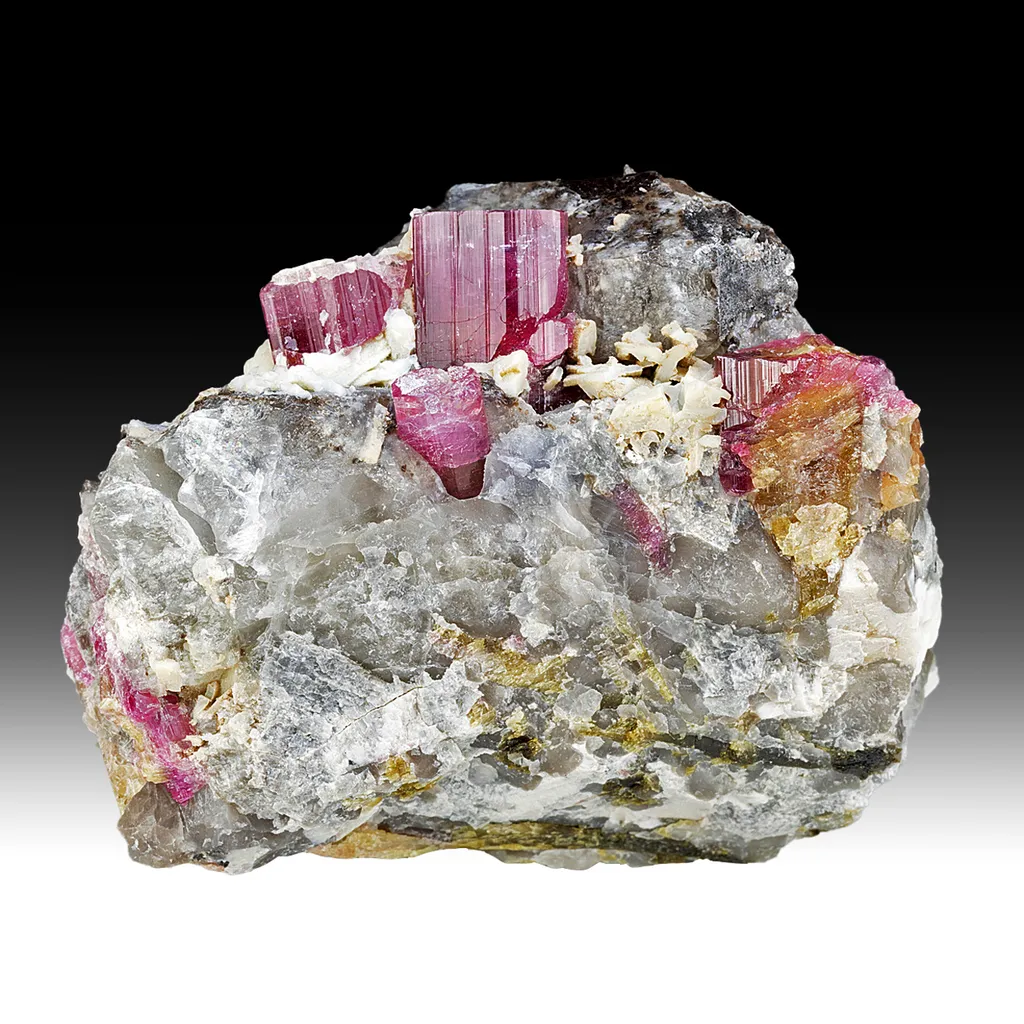 Elbaite with Quartz, Feldspar image