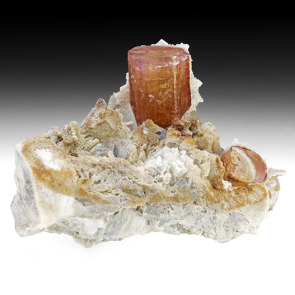 Elbaite with Quartz, Feldspar image