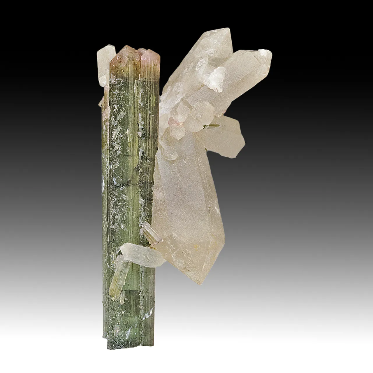 Elbaite with Quartz, Lepidolite - image 1