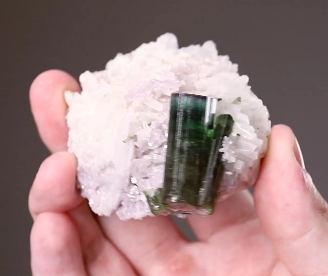 Elbaite with Quartz Lepidolite and Albite var. Cleavelandite - image 2