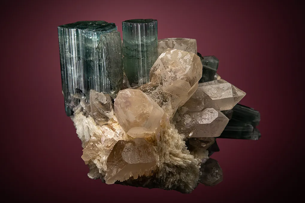 Elbaite with Quartz (restored) image