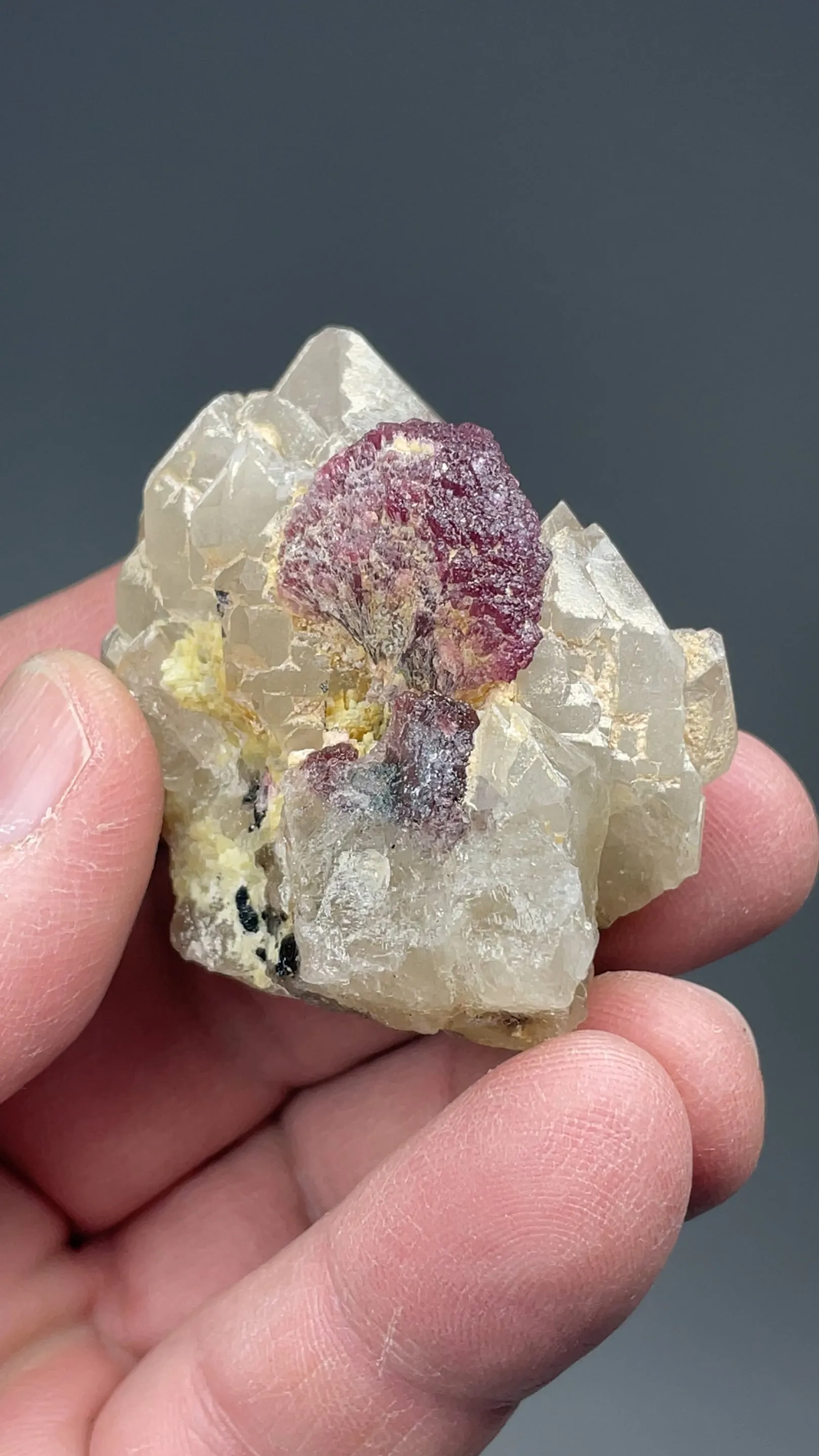 Elbaite with Schorl, Quartz, Calcite - image 2