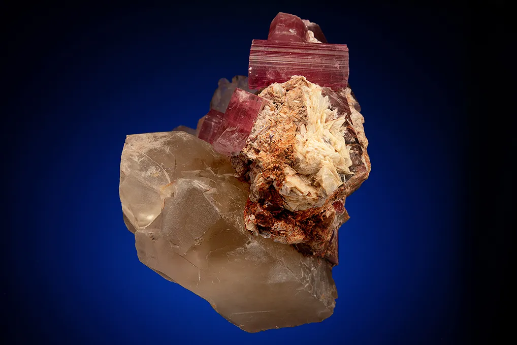 Elbaite with Spodumene var. Kunzite and Quartz - image 3
