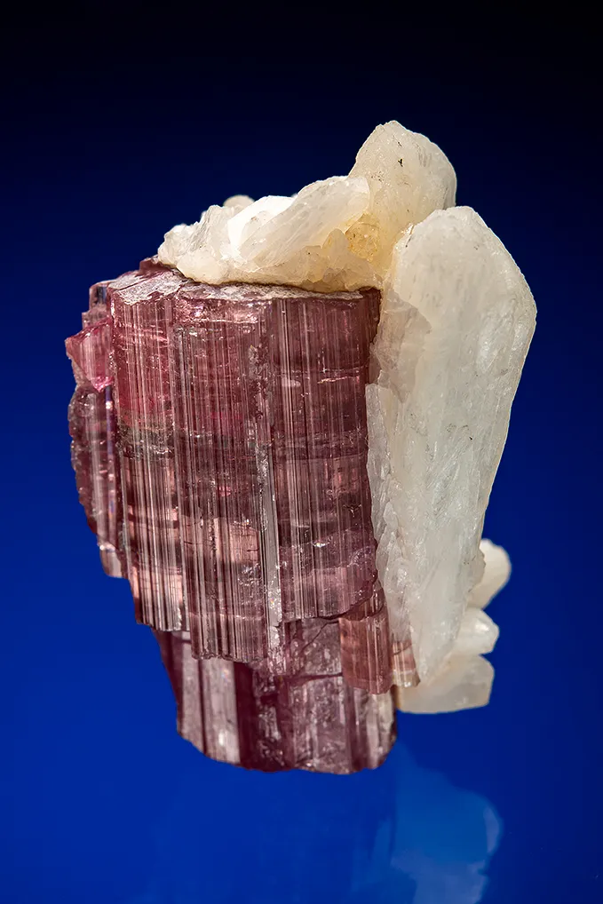 Elbaite with Stilbite image