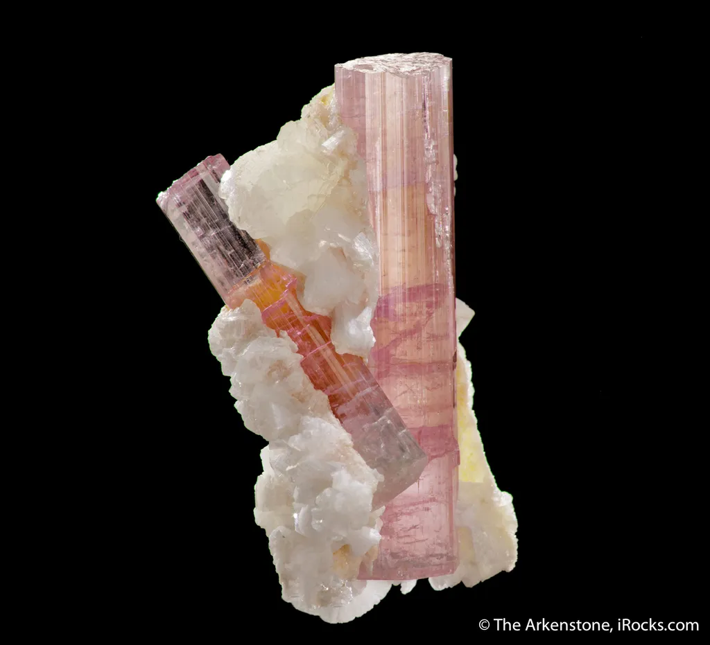 Elbaite with Stilbite image