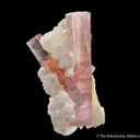 Elbaite with Stilbite - image 1