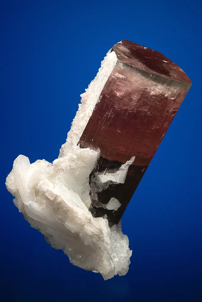 Elbaite with Stilbite and Albite var. Cleavelandite (repaired) - image 2